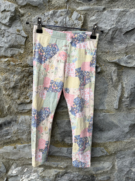 Floral patchwork leggings  5-6y (110-116cm)