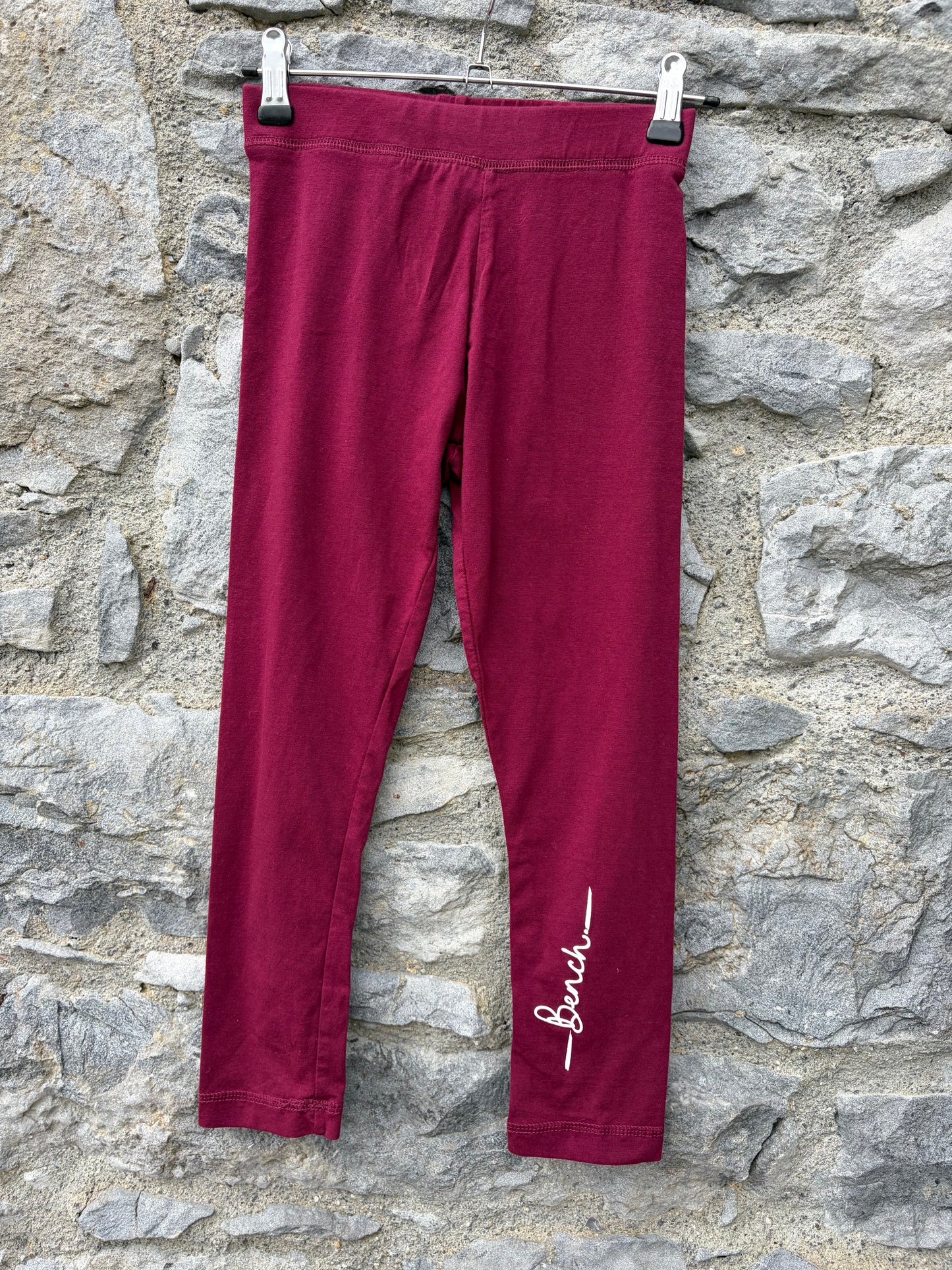 Maroon cropped leggings  9-10y (134-140cm)