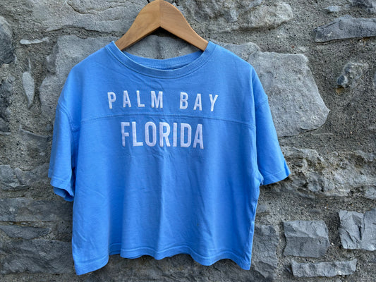 Palm Bay blue cropped T-shirt  9-10y (134-140cm)