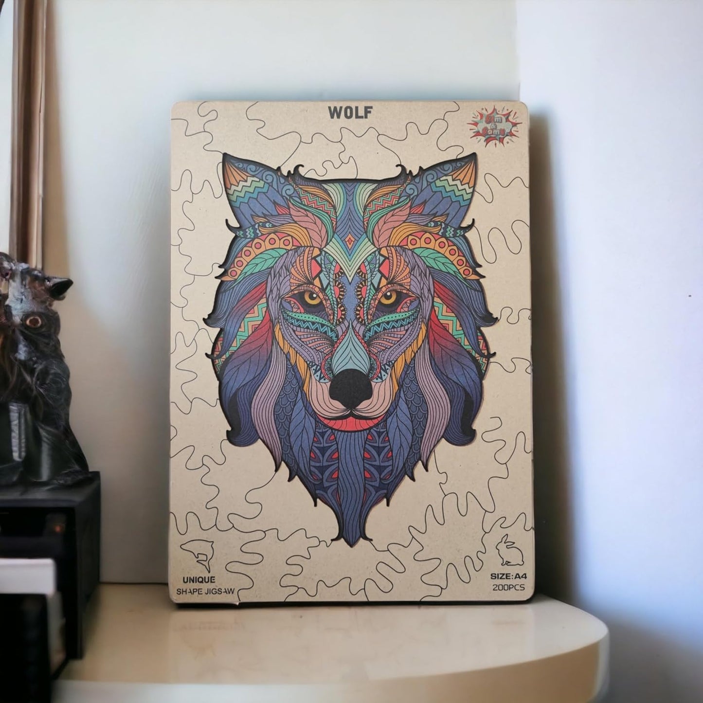 Wolf wooden puzzle