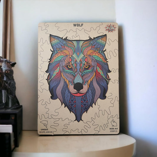 Wolf wooden puzzle
