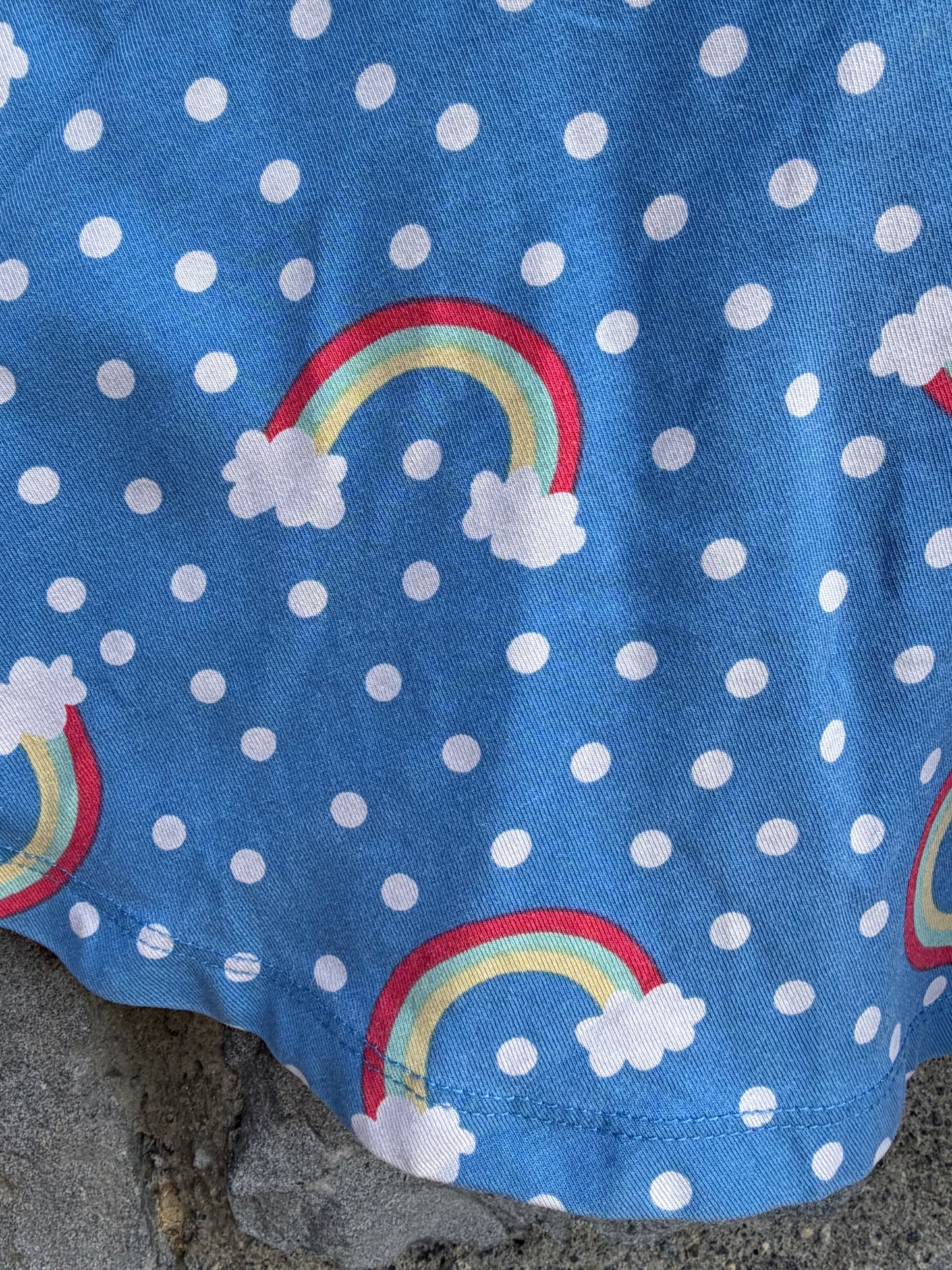 Blue rainbow skater dress 4-5y (104-110cm)