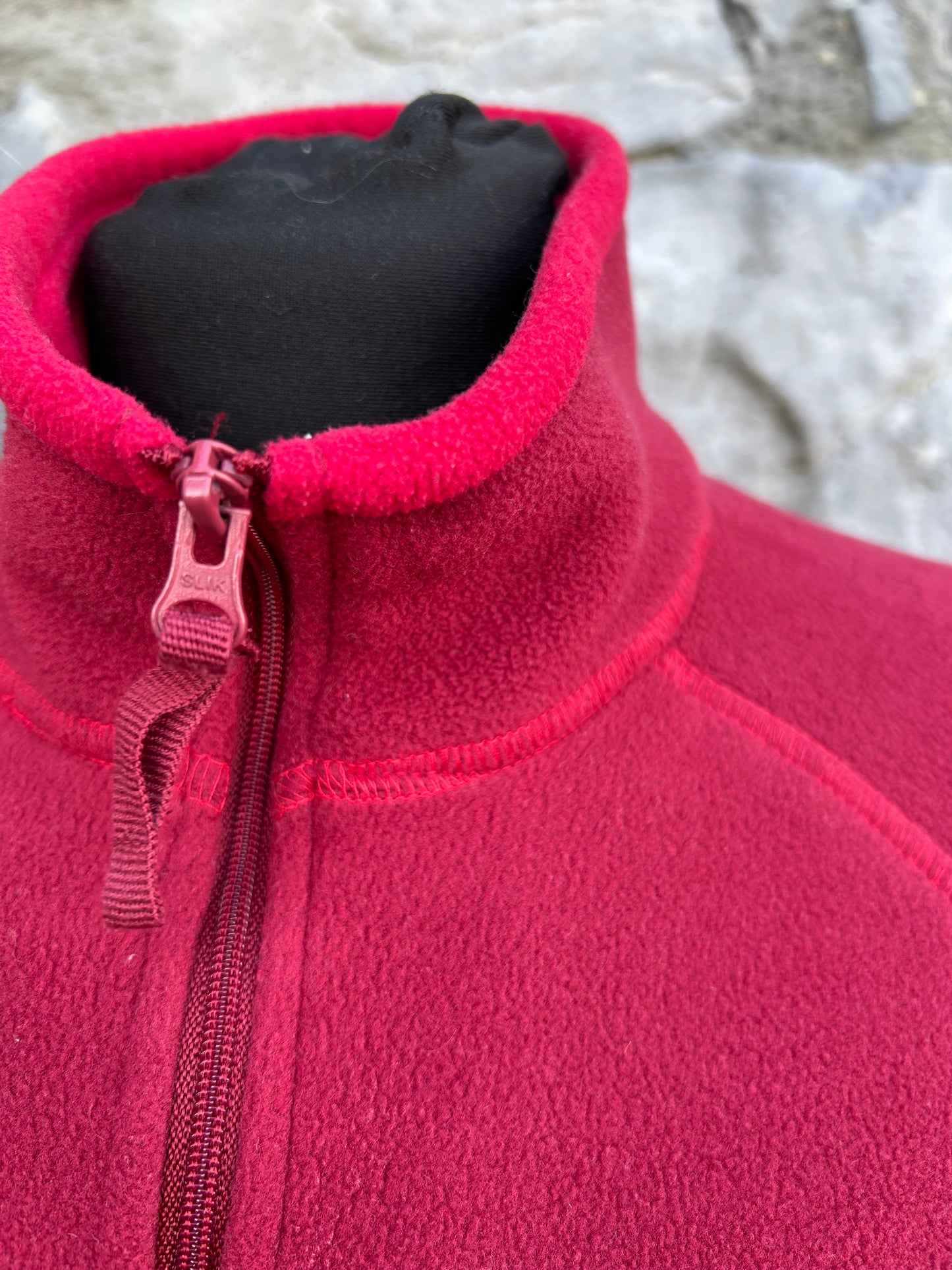 Maroon half zip fleece uk 8-10