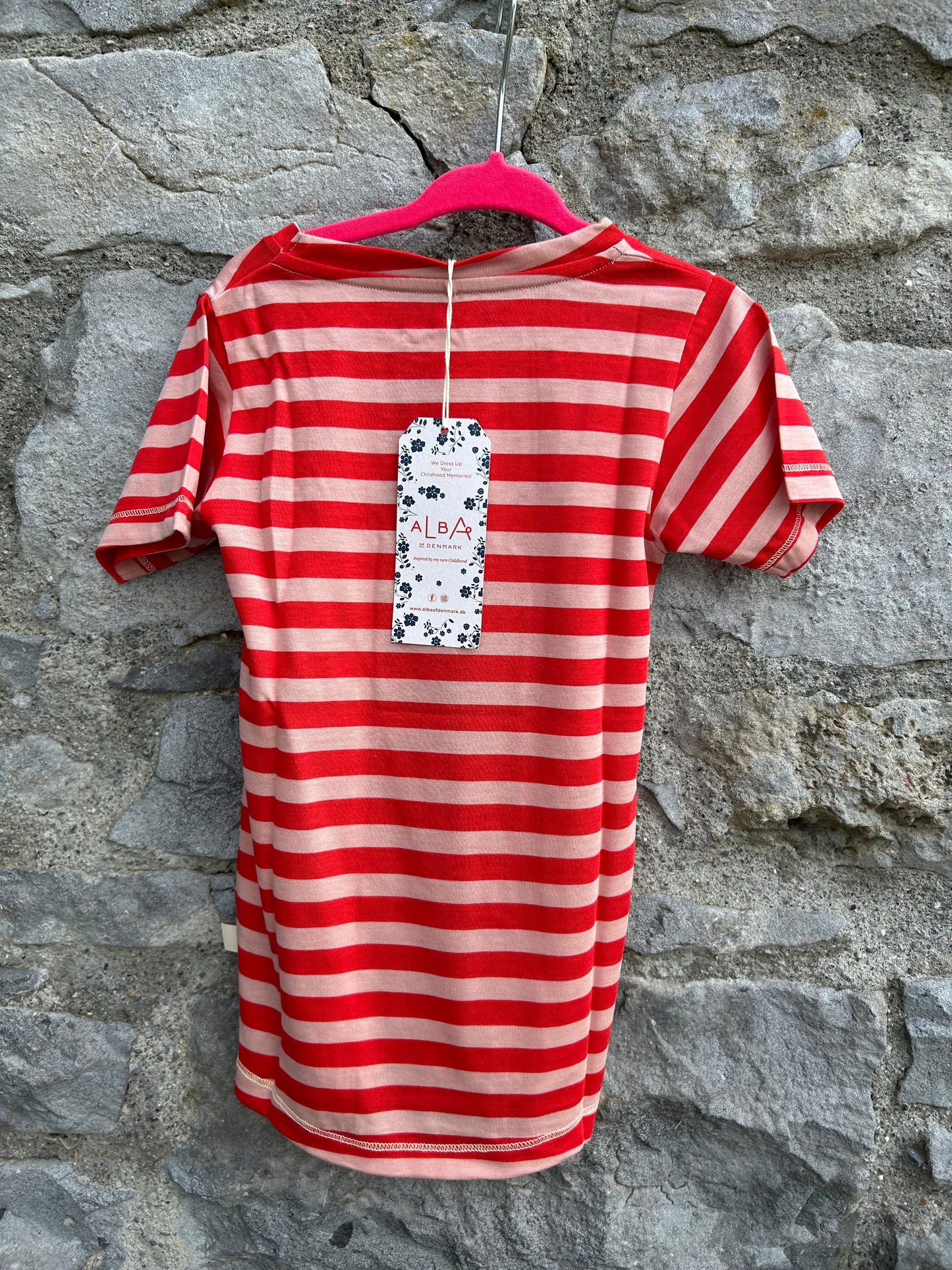 The Bell T-shirt red stripes  4y (104cm)