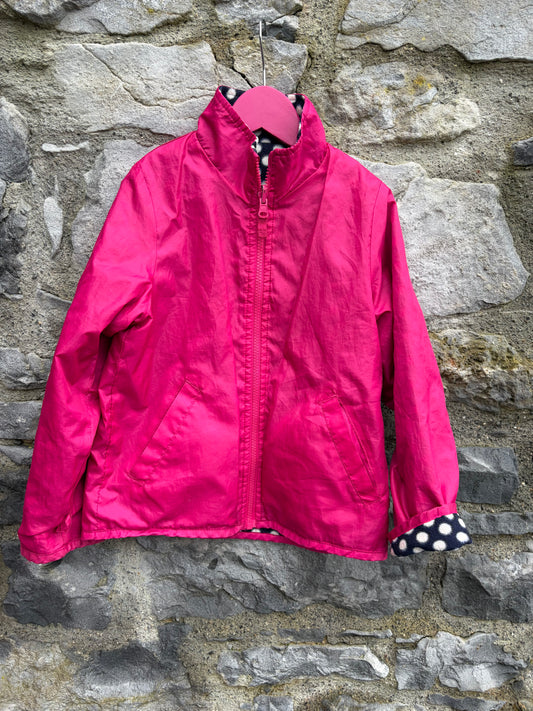Pink&polka dots reversible jacket  5-6y (110-116cm)