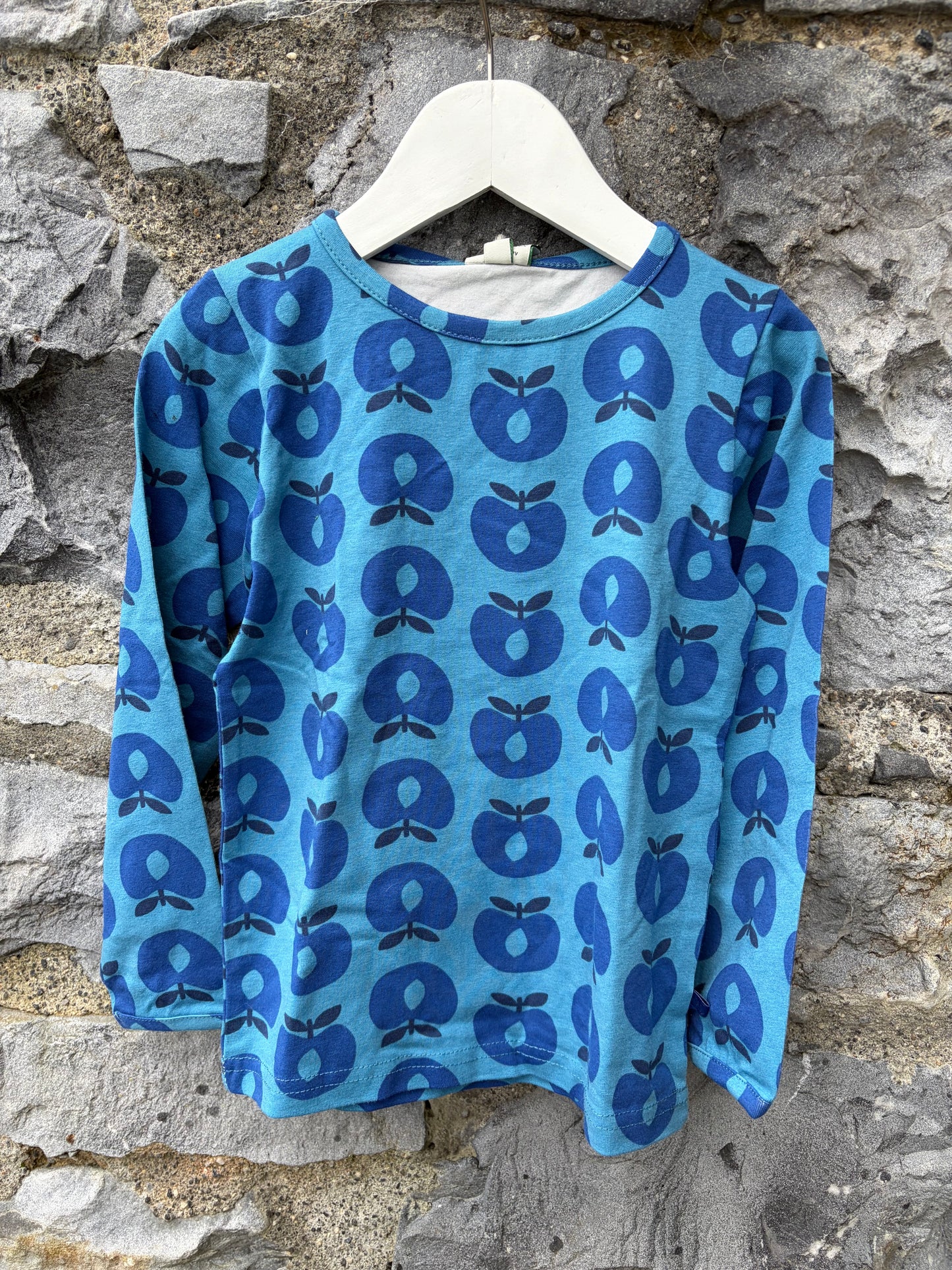 Blue apples top  3-4y (98-104cm)