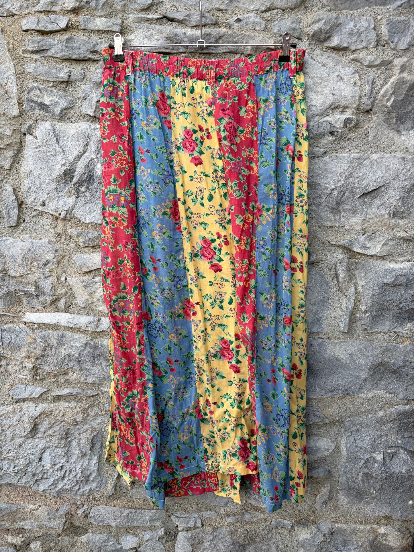 Colourful flower panels skirt uk 14-16