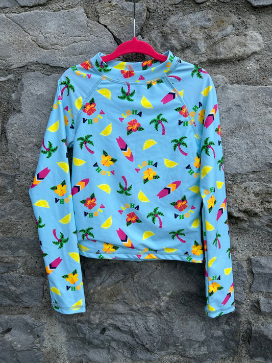 Aloha blue rash top 6y (116cm)