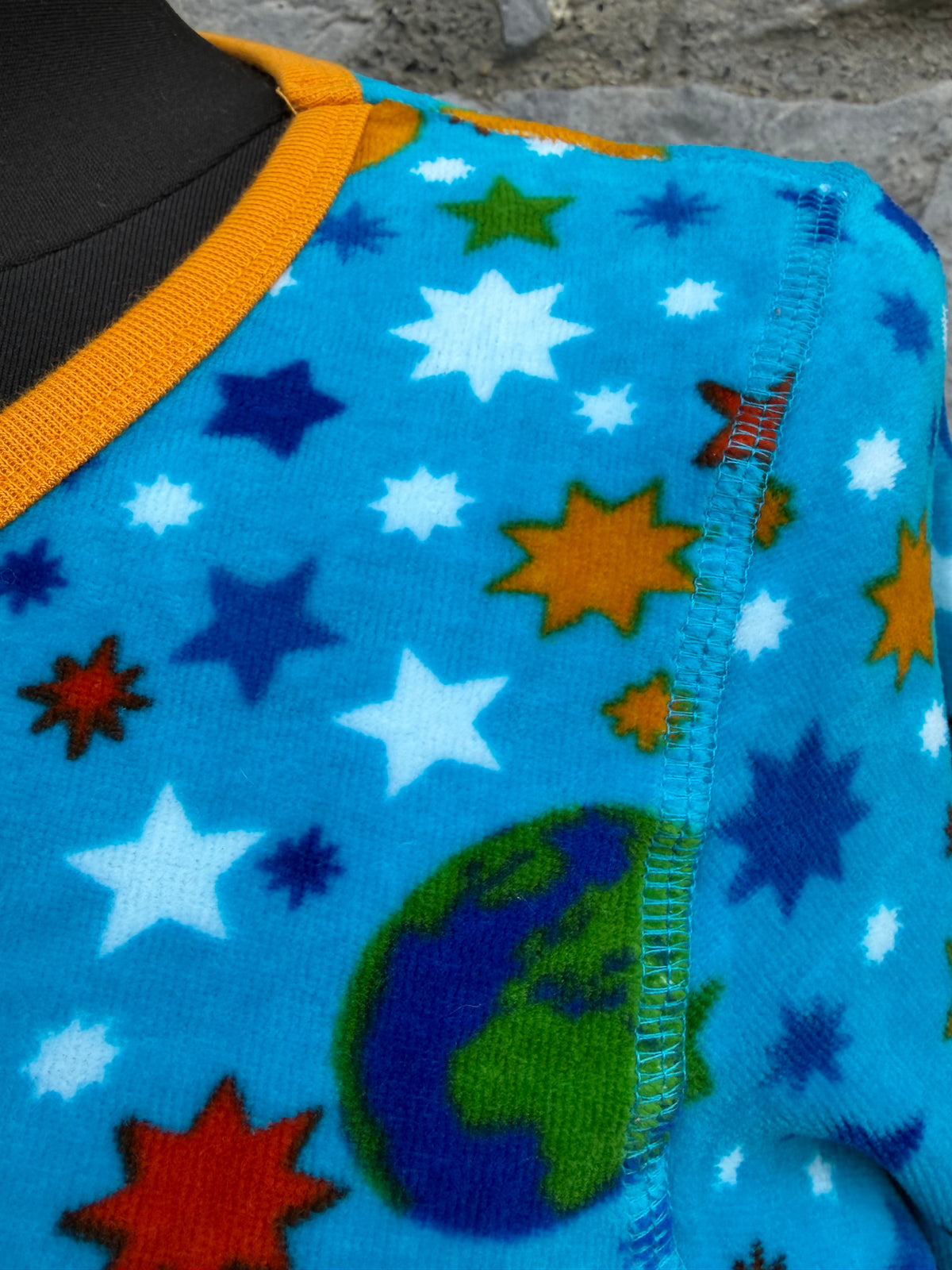 Blue Mother Earth velour top uk 6-8