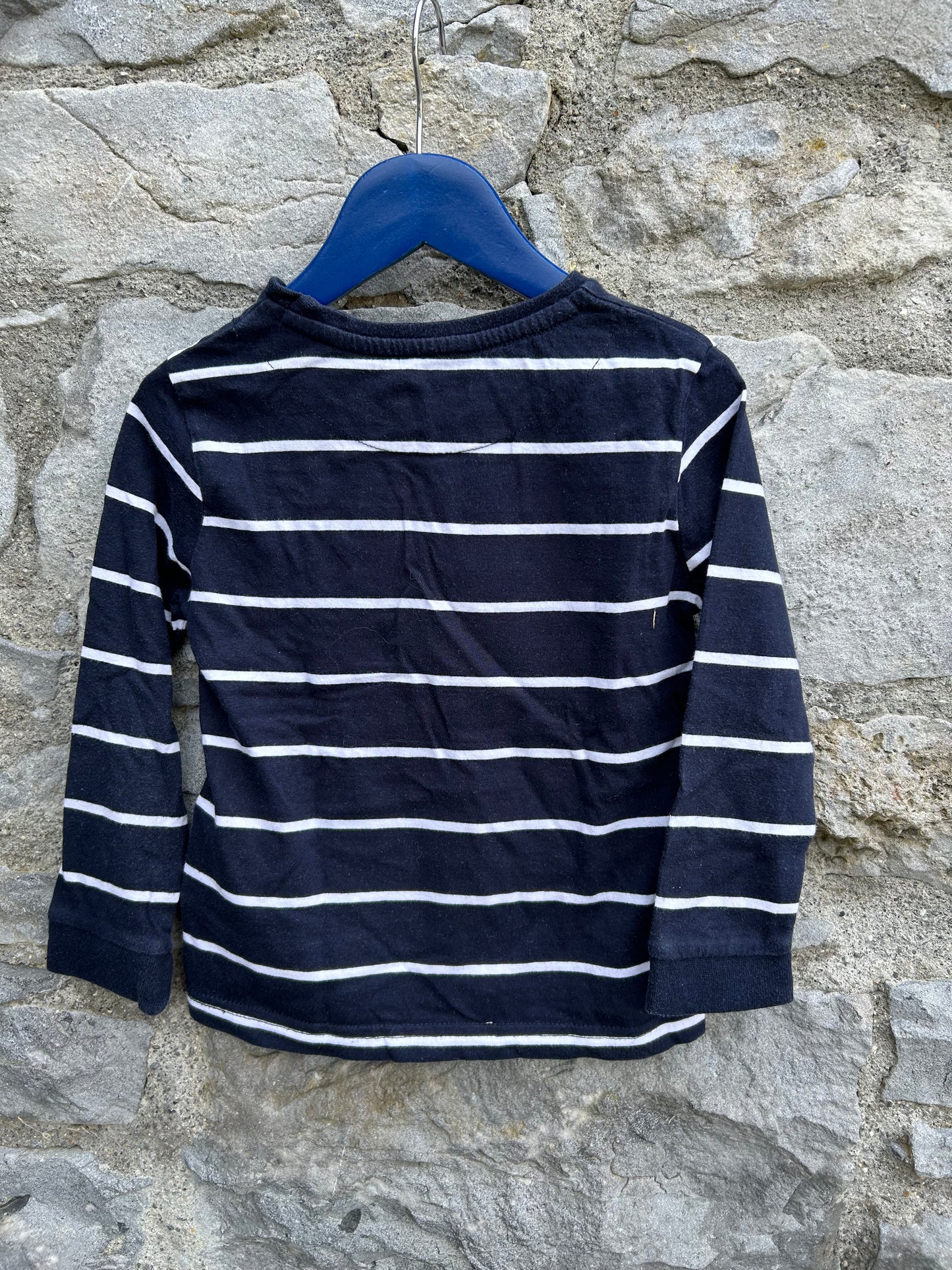 Navy stripy top 3y (98cm)