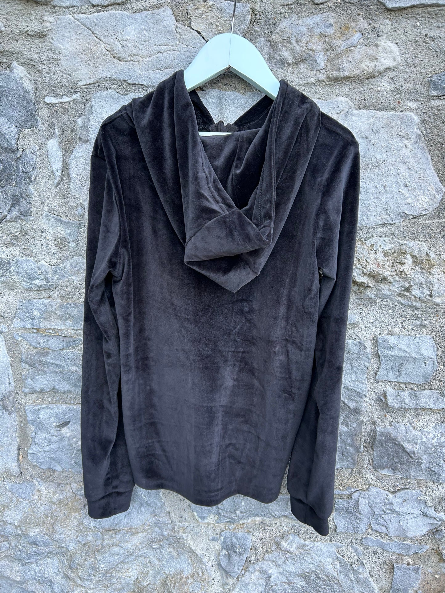 Black velvet hoodie  11-12y (146-152cm)