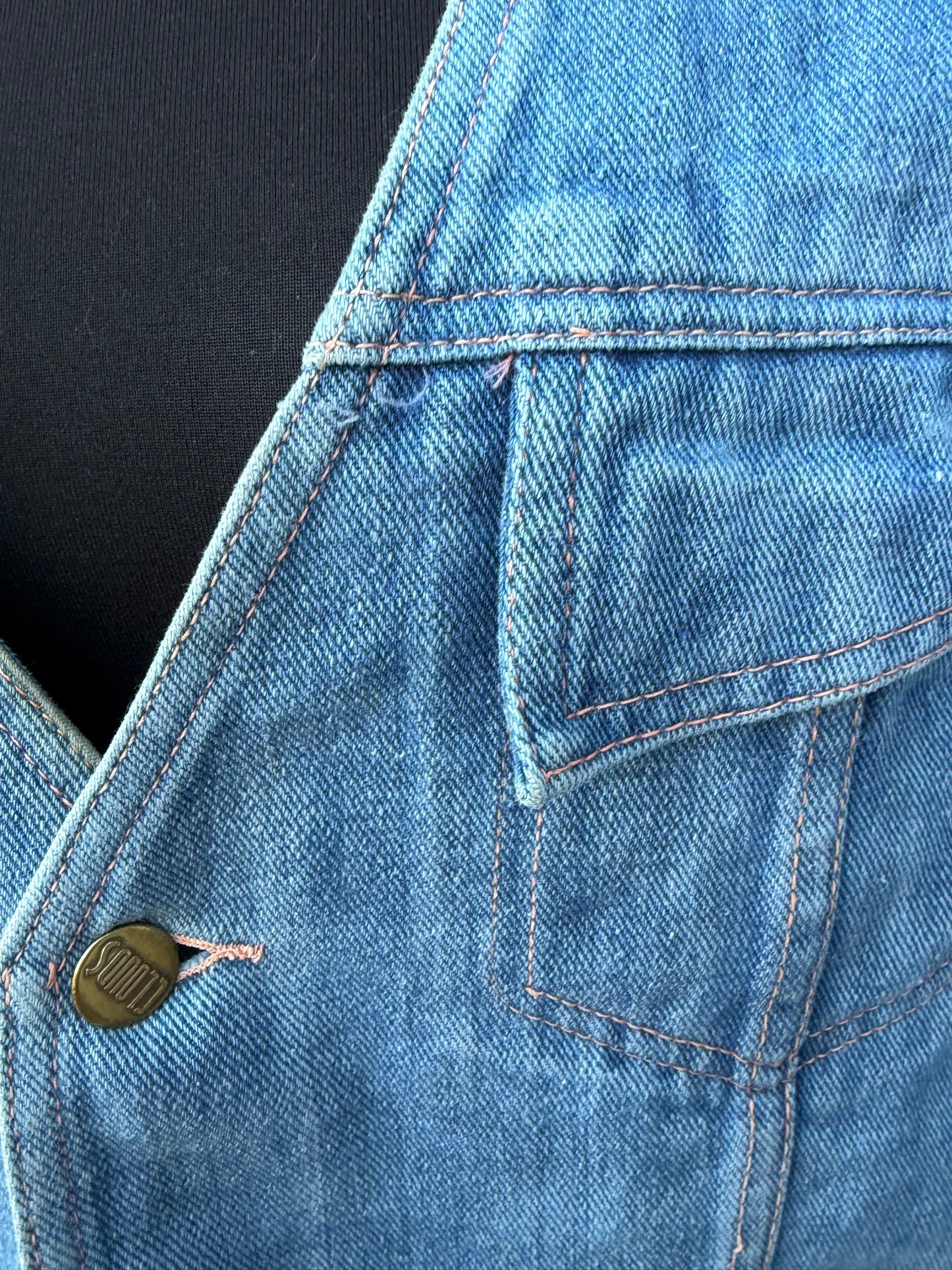 80s denim waistcoat uk 10-12
