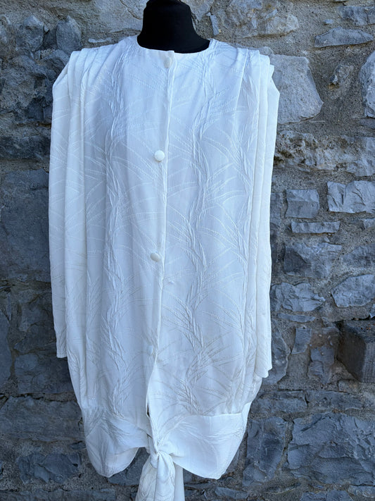 80s white tunic uk 16
