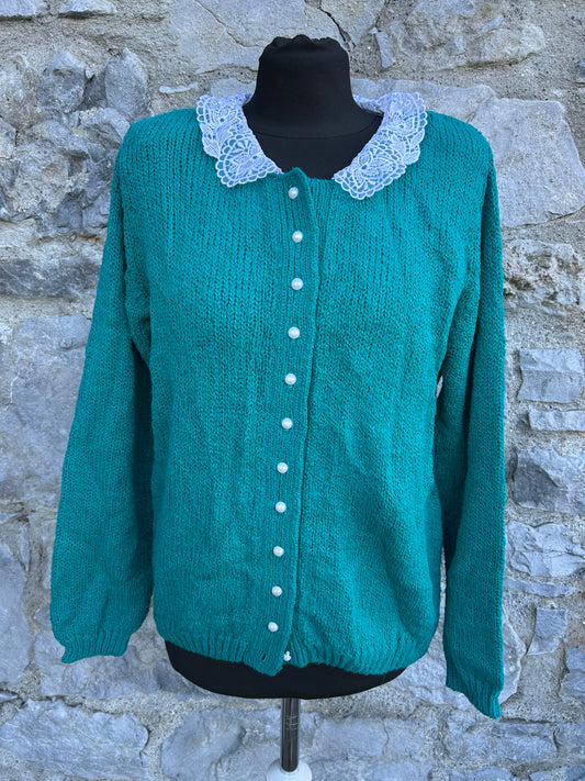 90s teal cardigan uk 12-14