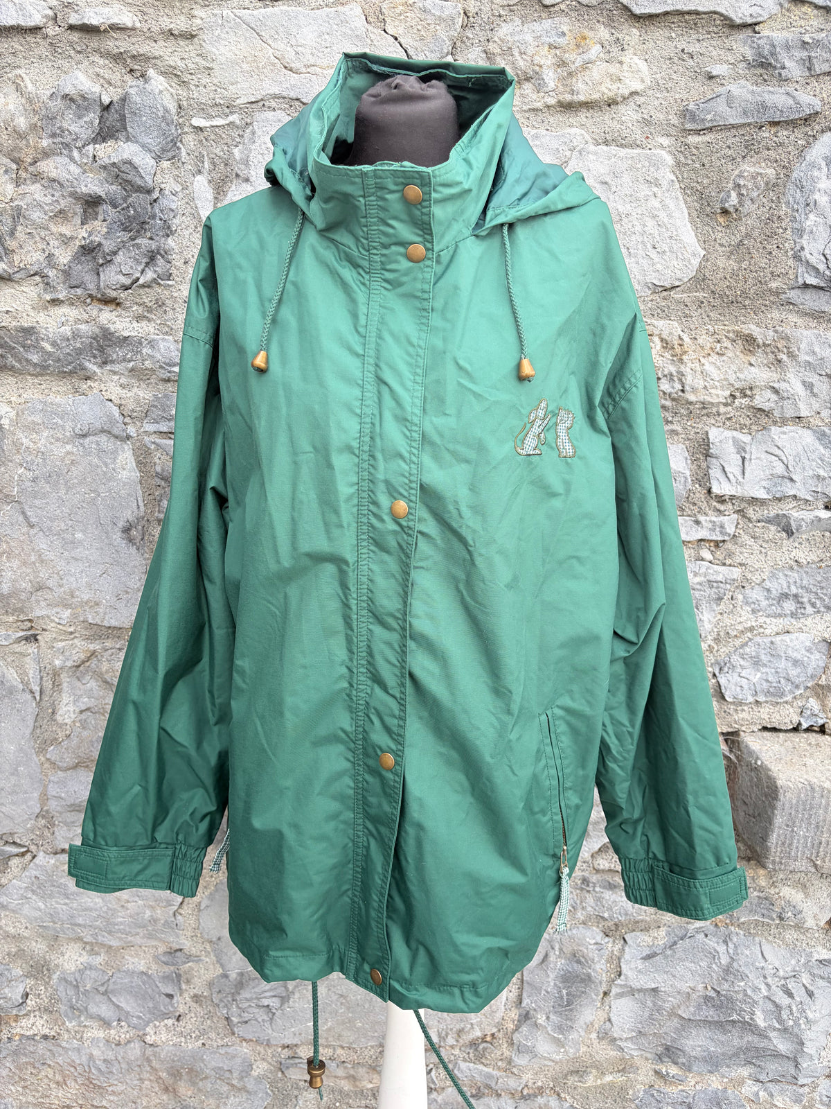 90s dog&cat house green jacket uk 16-18