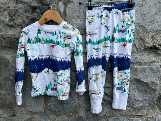 Winter sports white pjs  18-24m (86-92cm)