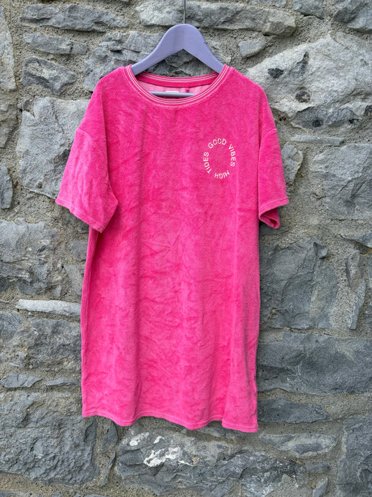 Pink Terry dress 11y (146cm)
