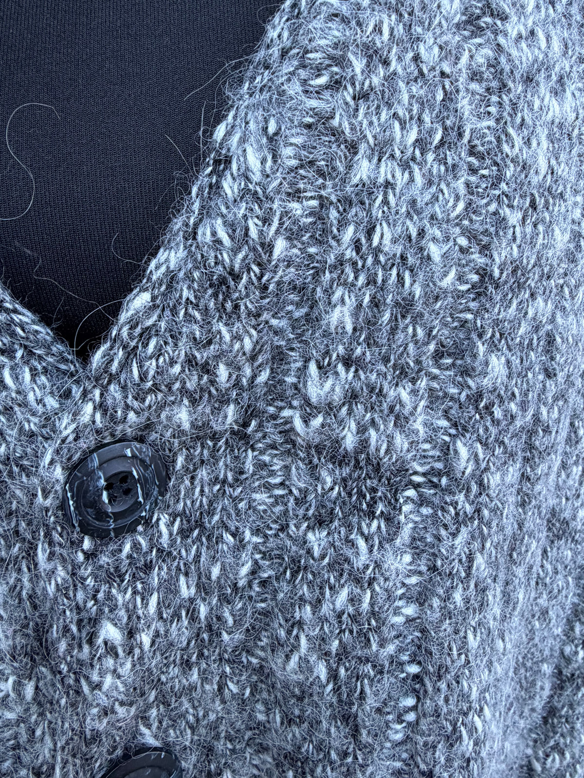90s melange grey gilet XL