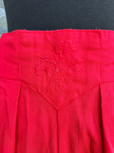 80s red culottes uk 8