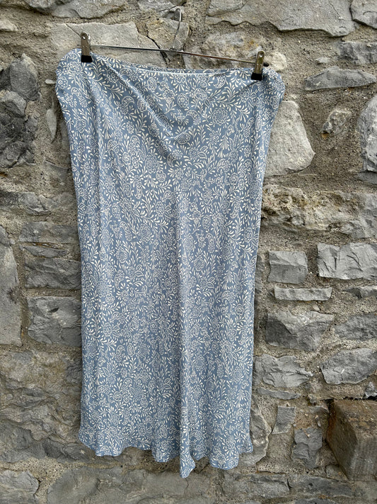 Y2K floral blue skirt uk 18-20
