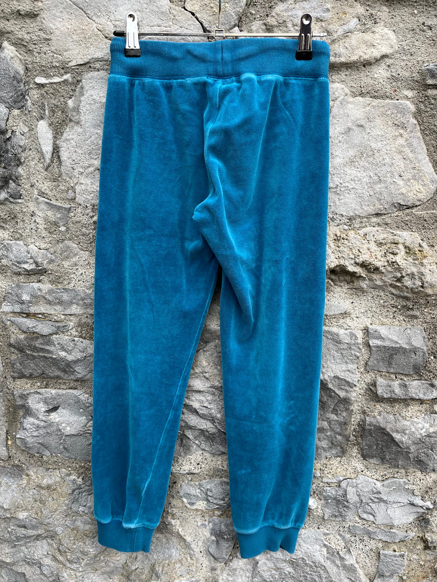 Petrol velour pants  10y (140cm)