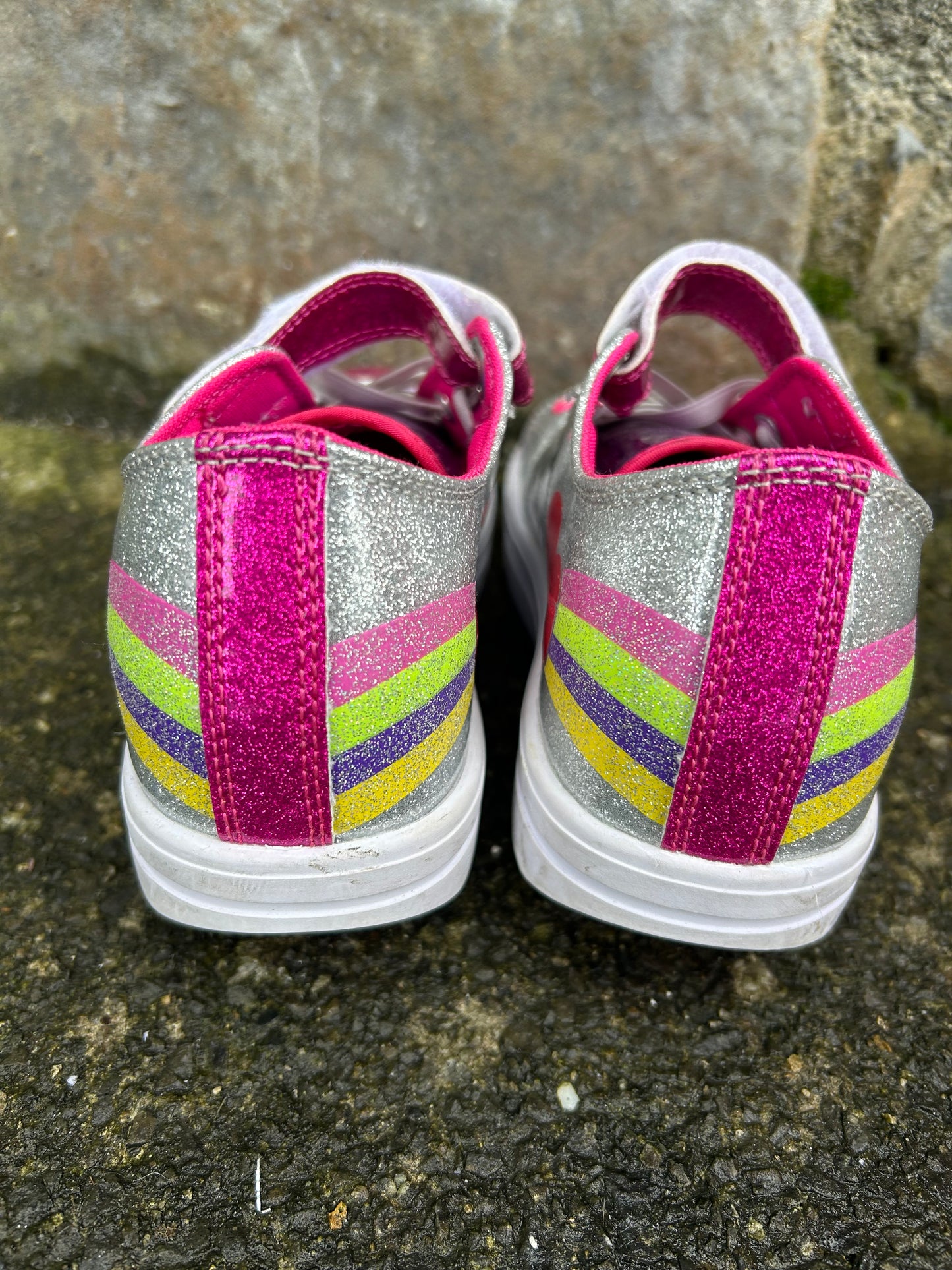 Pink glitter heelys  uk 12 (eu 31)