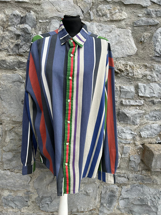 Colourful stripy shirt XL
