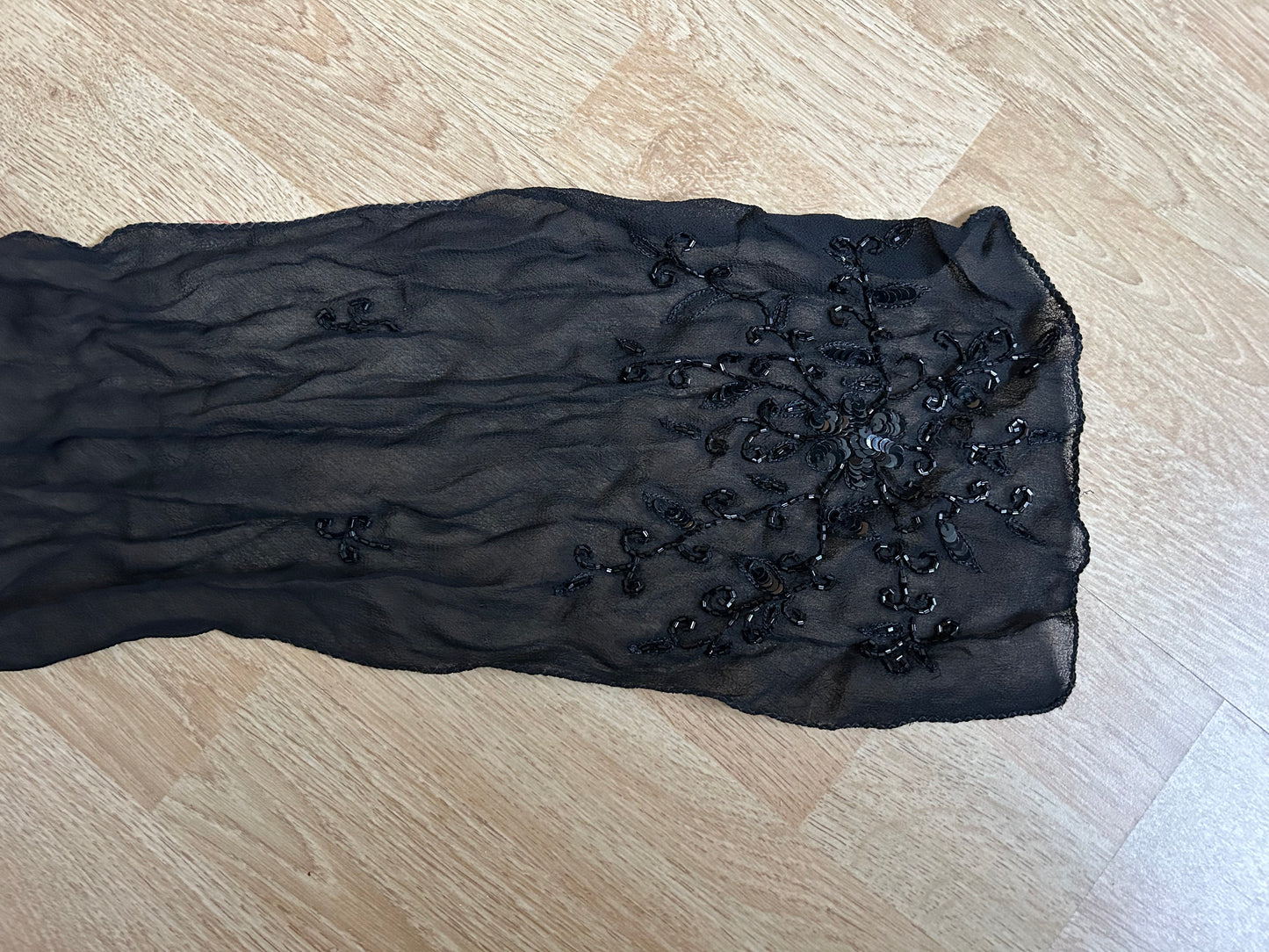 Black sequin scarf