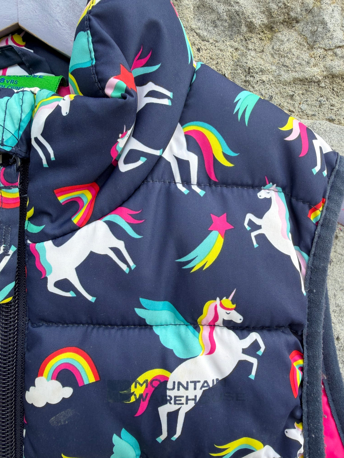 Flying unicorns navy gilet  7-8y (122-128cm)