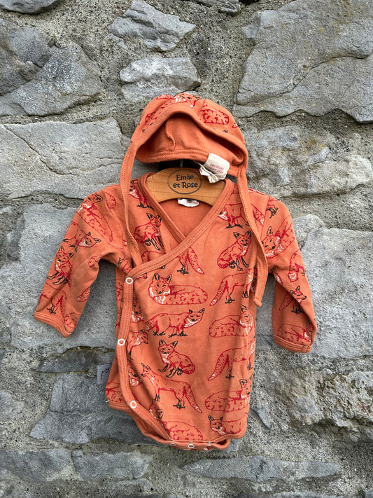Foxes Rusty vest&hat   0-3m (56-62cm)