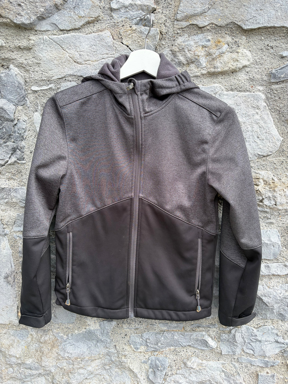 Black&grey soft shell jacket  12y (152cm)