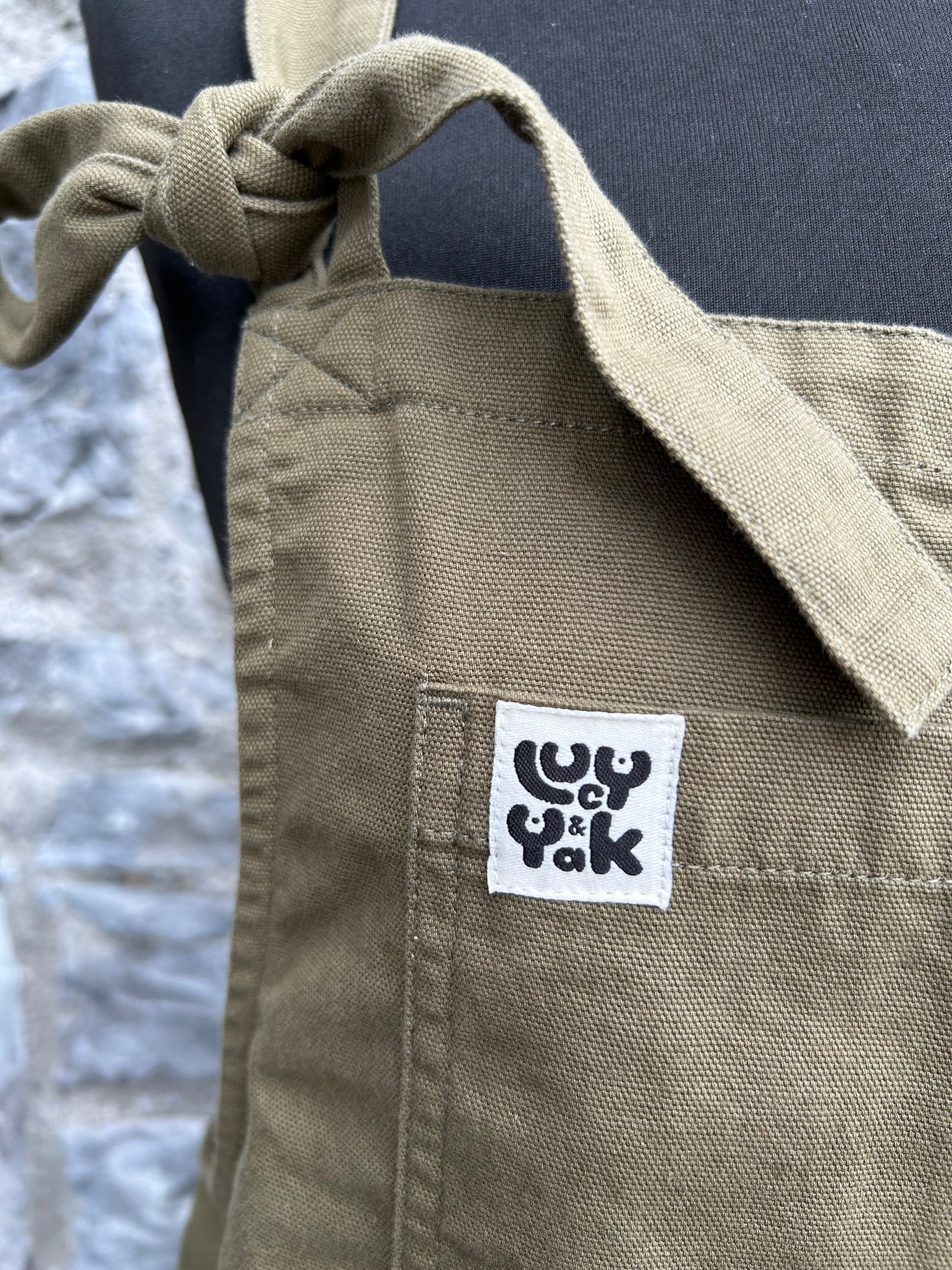 Cotton Dungarees in Dark Olive uk 12