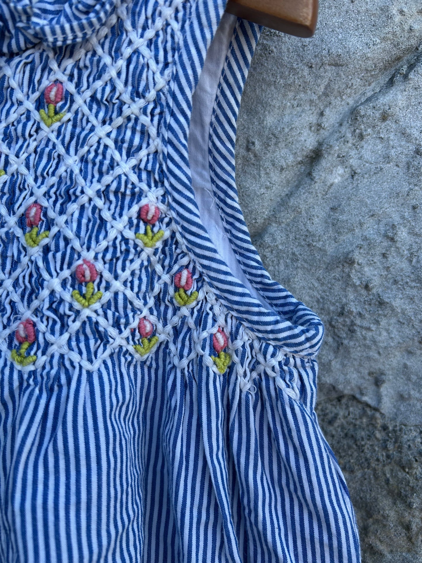 Blue stripy dress  2-3y (92-98cm)