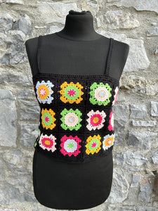 Floral crochet squares top uk 6-8