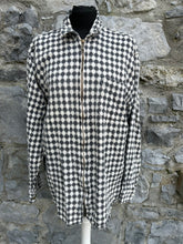 Load image into Gallery viewer, 90s grey check zipped shirt S/M
