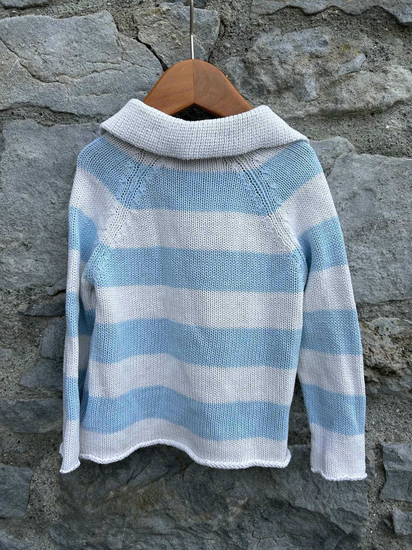 Blue&white stripy cardigan  12-18m (80-86cm)