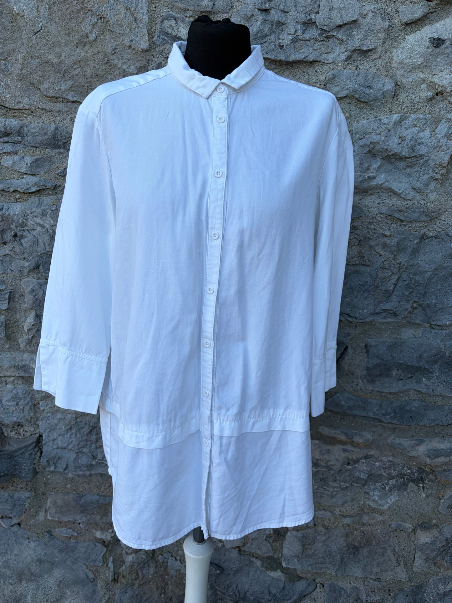 Long white shirt uk 10-12