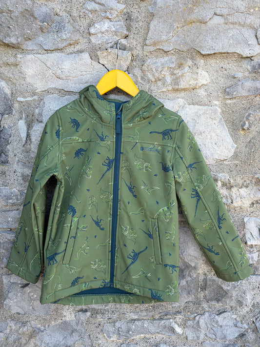 Dinosaurs khaki soft shell jacket  7-8y (122-128cm)
