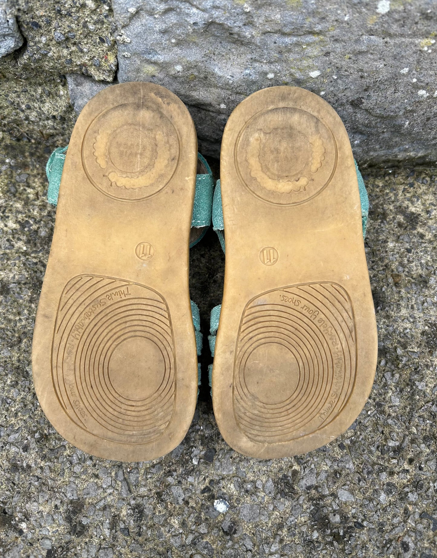 Teal sandals   uk 10 (eu 28)