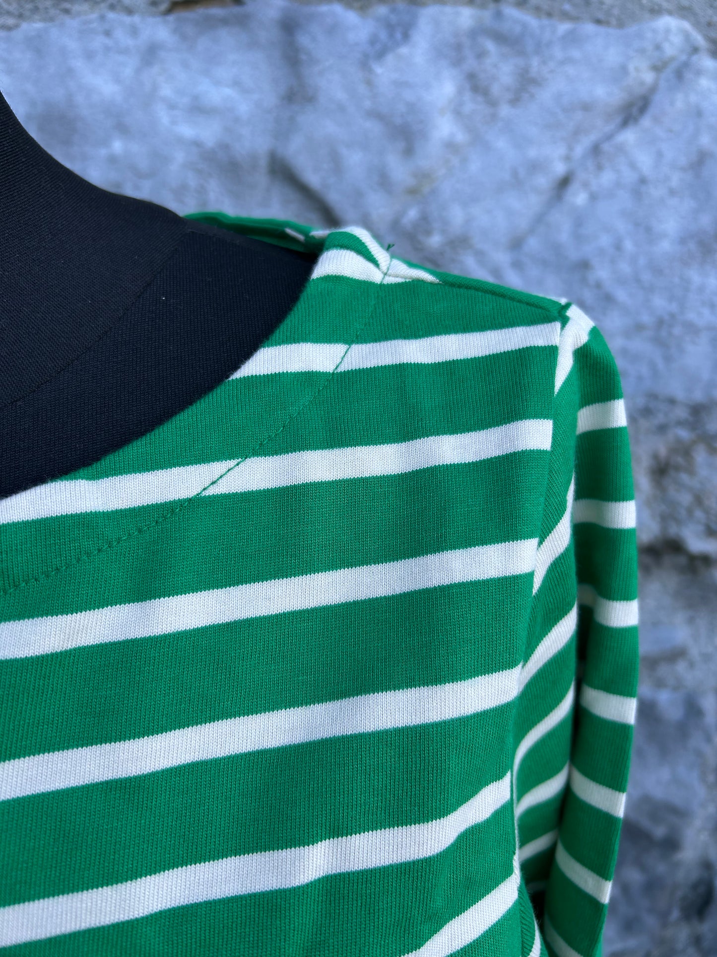 Green stripy top uk 8-10