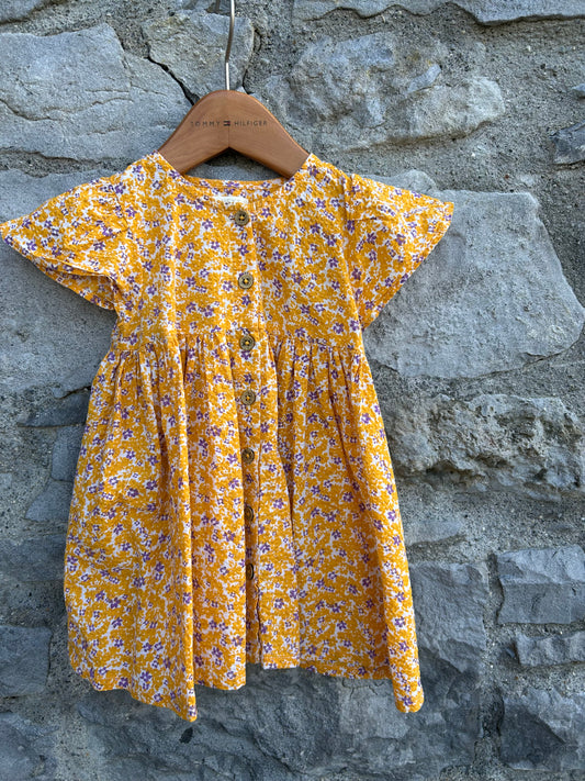 Orange flowers dress  9-12m (74-80cm)