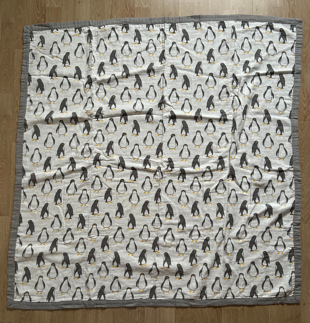 Penguin baby blanket