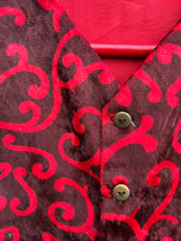 Load image into Gallery viewer, 80s red waistcoat   18-24m (86-92cm)
