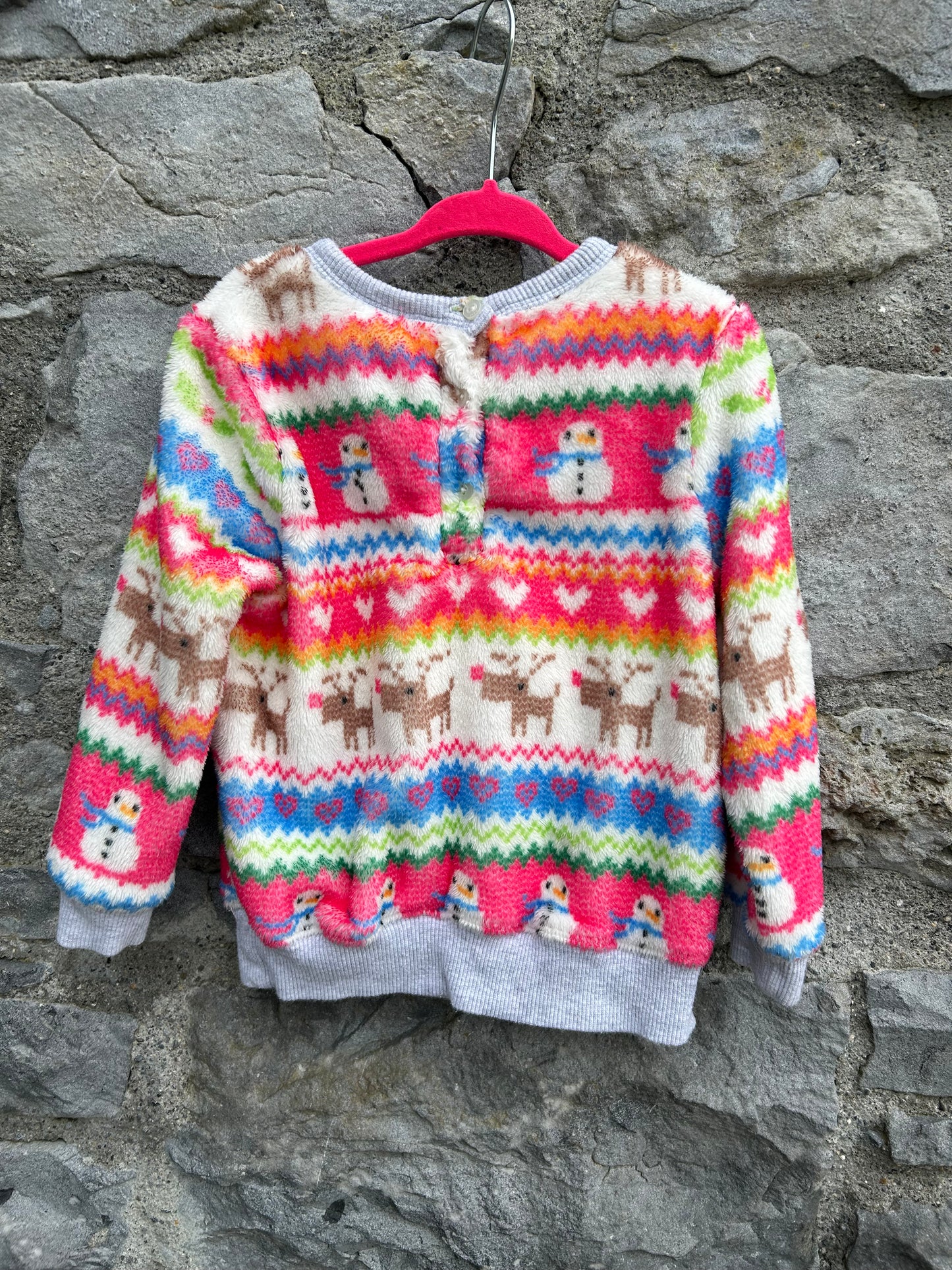 Colourful panels fleece sweatshirt  2-3y (92-98cm)