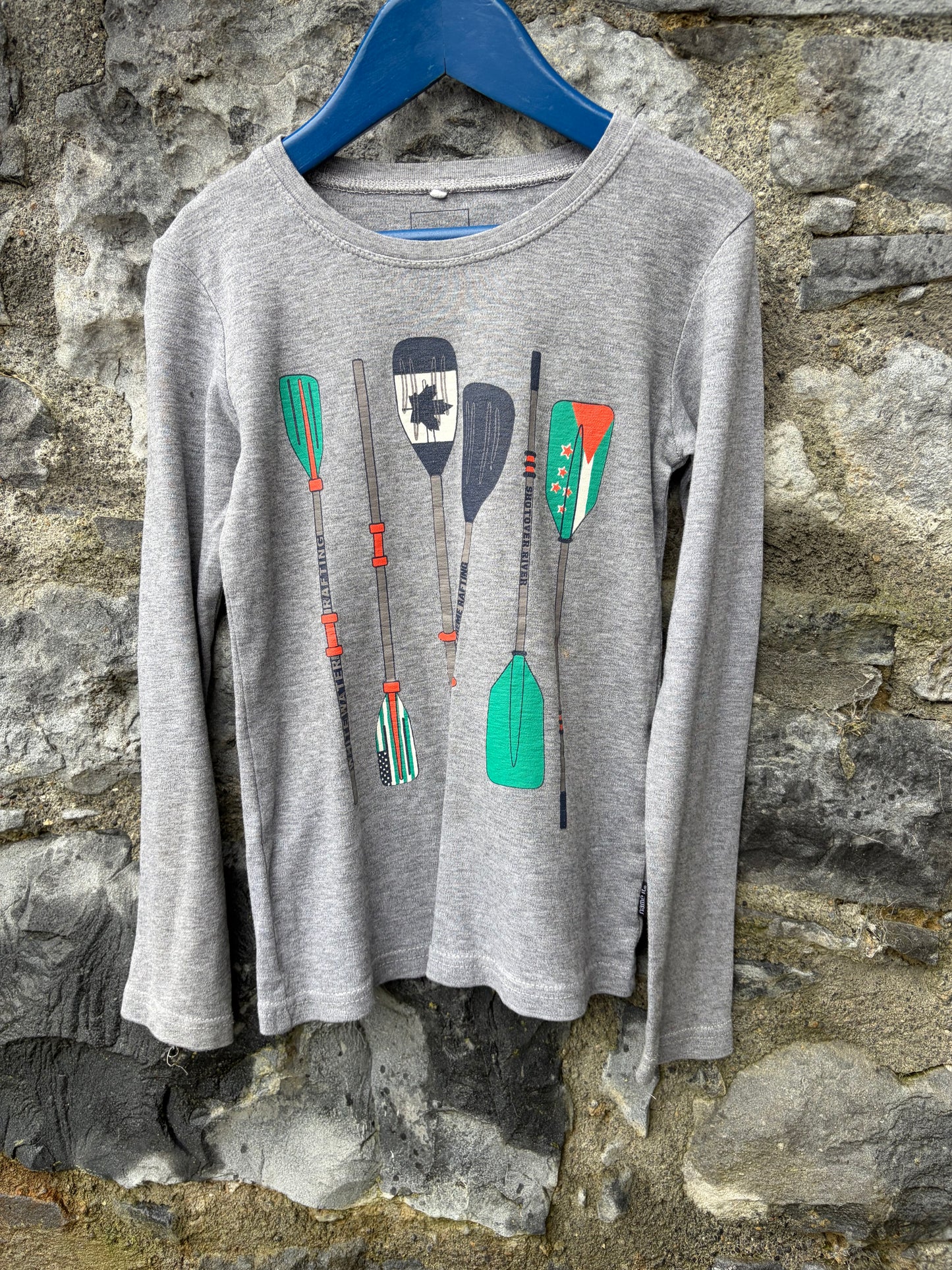 Oars grey top  7-8y (122-128cm)
