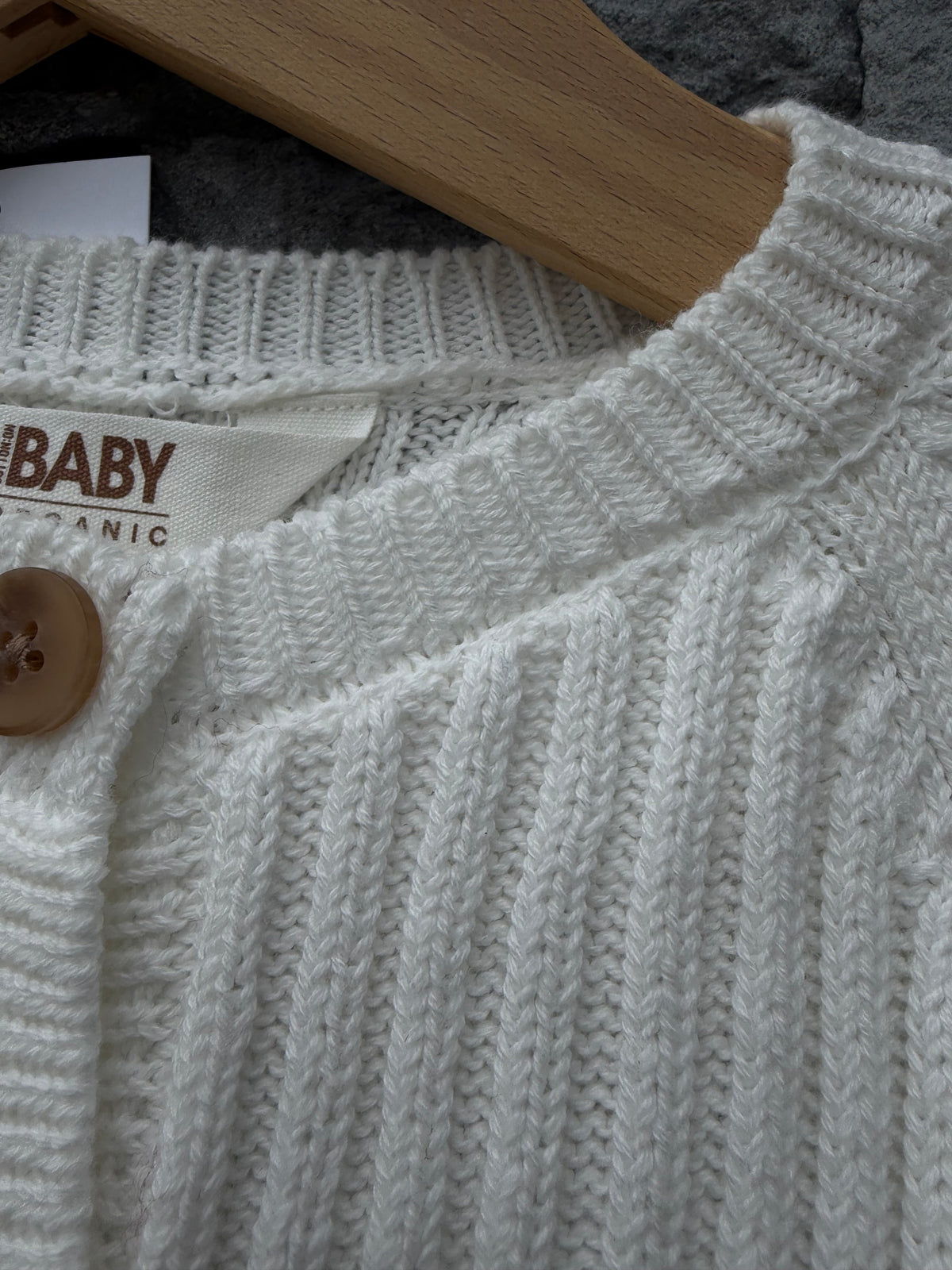 Knitted white onesie  0-3m (56-62cm)