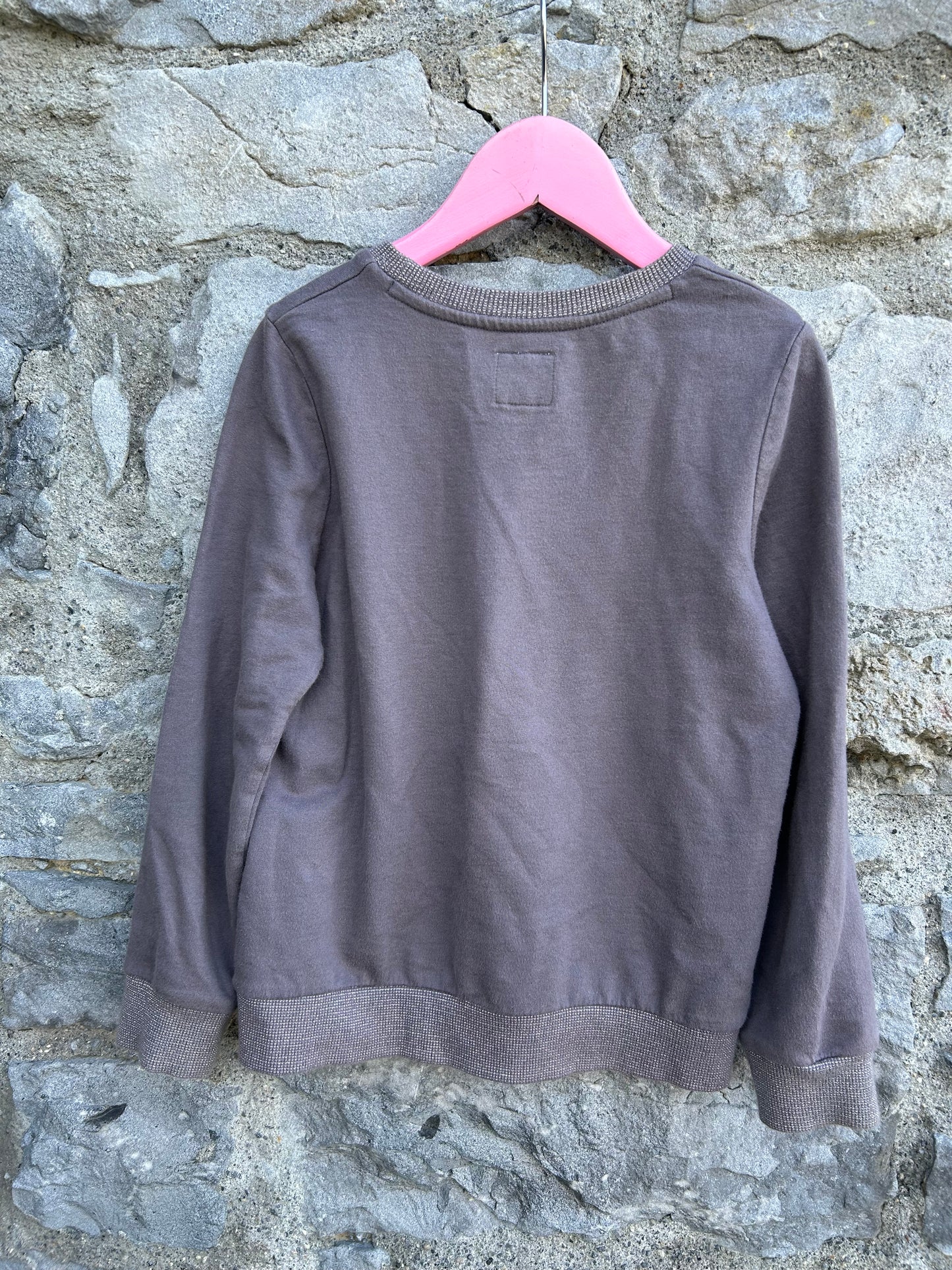 Sequin rainbow charcoal sweatshirt  6-7y (116-122cm)