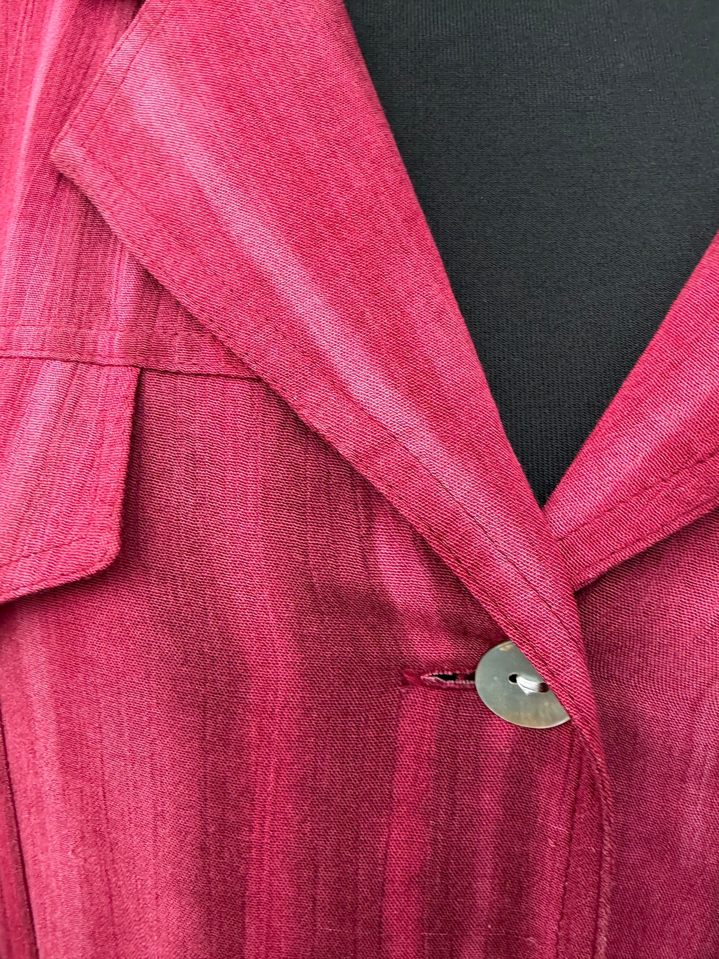 80s red stripy jacket 12-14