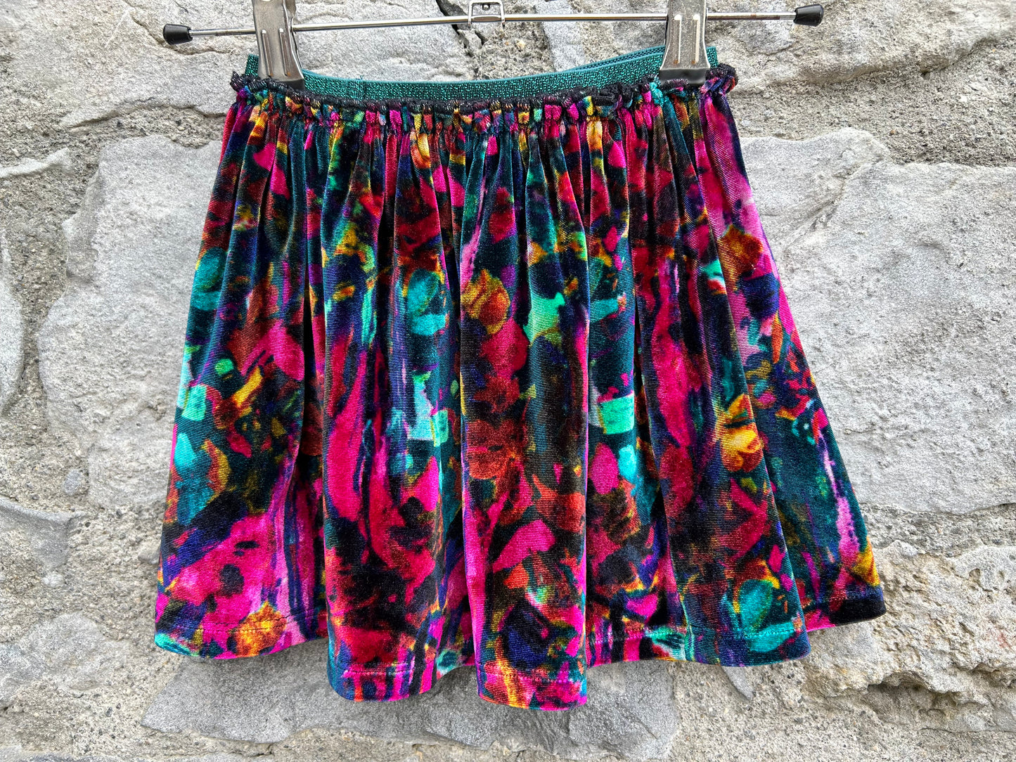 Colourful velvet skirt  2-3y (92-98cm)