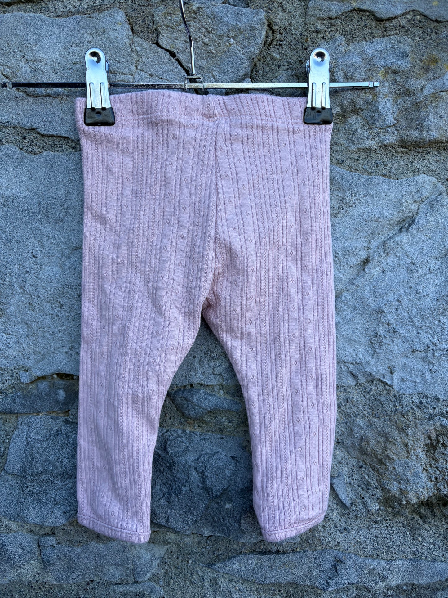 Dusty pink pointelle leggings  3-6m (62-68cm)